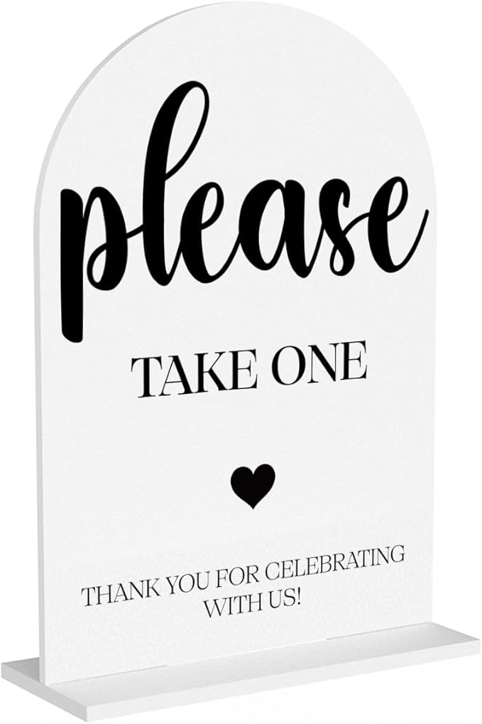 Please Take One Sign, Wedding Engagement Bridal Shower Baby Shower Decor by AASRR