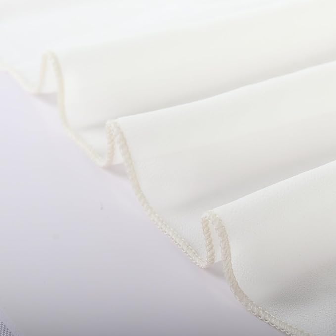DUOBAO Ivory Sheer Chiffon Backdrop Curtains 108"" Long | 2 Panels | Perfect - Image 5