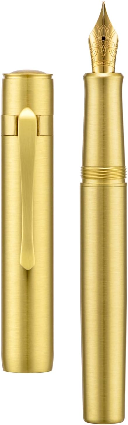 Hongdian M2 Black Forest Mini Fountain Pen, Medium Soft Golden Nib & Sleek - Image 2