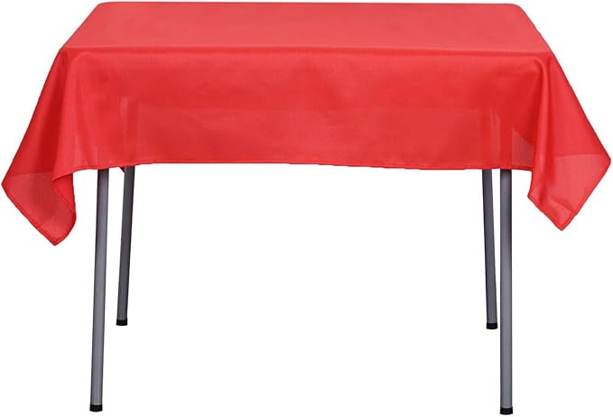 Efavormart 54x54 RED Wholesale Linens Seamless Polyester Square Linen Tablecloth - Image 8