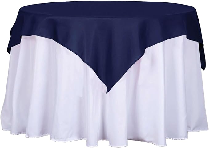 Efavormart 54x54 Navy Blue Wholesale Linens Seamless Polyester Square Linen - Image 6
