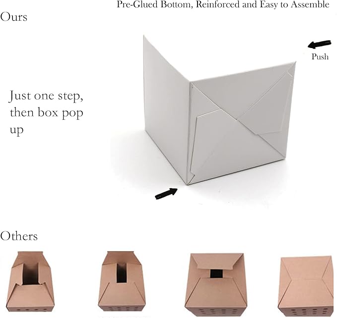 Oletx 25 Pcs White Paper Gift Boxes, Small Candy Boxes Bulk, Goodie Treat Boxes - Image 3