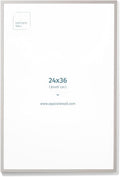 Opposite Wall - 24x36 in - Real Wood Grey Picture Frame - Lightweight, by OppositeWall