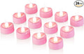 Raycare Pink LED Tea Lights Battery Operated, 200+Hour Flickering Votive Candles by Raycare