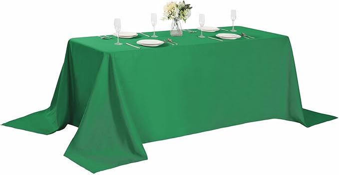 Rectangle Tablecloth 90x156 inch Washable Polyester Fabric Table Cloth by Cupuamon