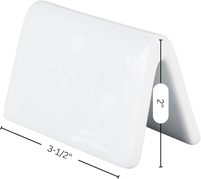 Double Sided Ceramic Dry Erase Table Tent Sign White - Image 2
