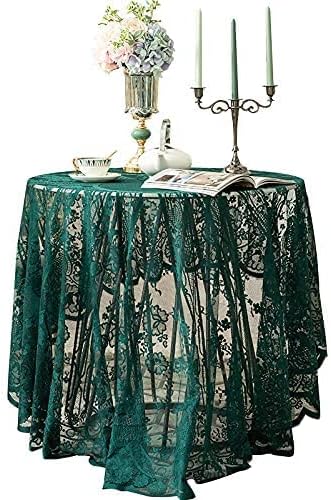 Gorgeous Round Lace Tablecloth, Vintage Floral Embroidered Table Cloths - Image 9