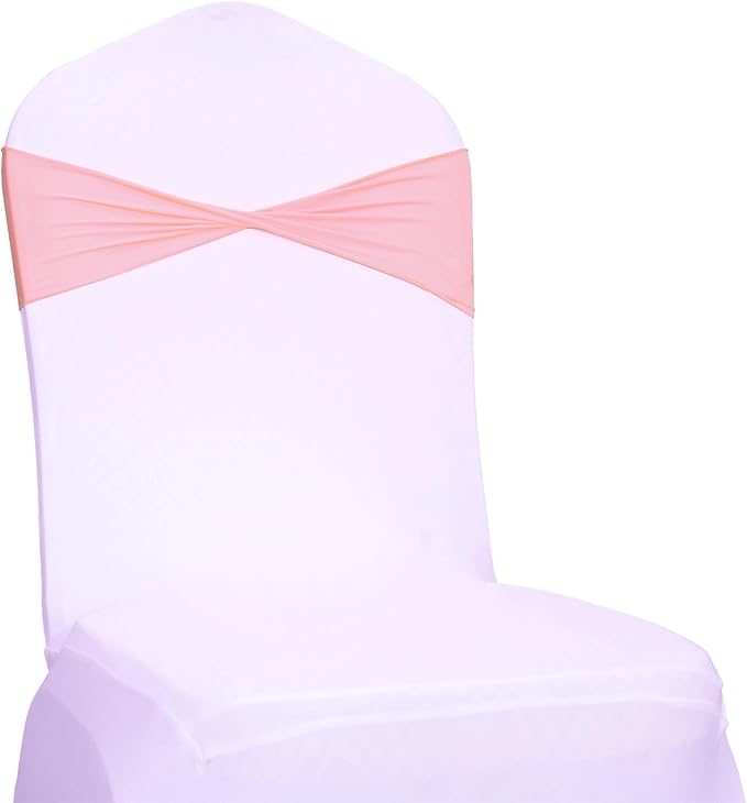 VDS Pack of 150 PCS | Dusty Rose | Spandex Chair Sashes Bows Without Buckle | - Image 2