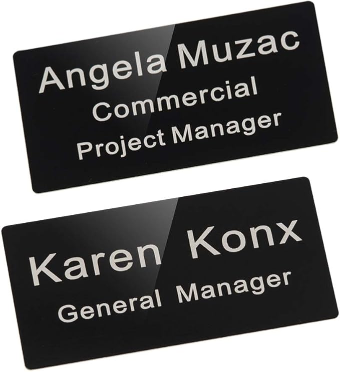 Custom Engraved Name Tag Badge for Business Personalized Identification - Image 3