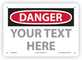 Custom OSHA Style Danger Sign 7" x 10" Aluminum Sign, Customizable "Your Text by Accuform