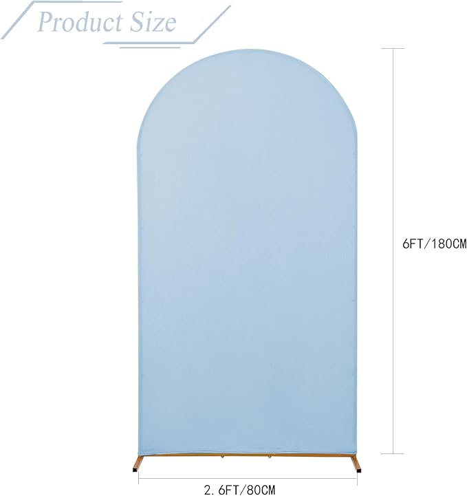 bricia Wedding Arch Backdrop Stand Cover, 6FT Double Sided Stretchy Arch Cover - Image 2