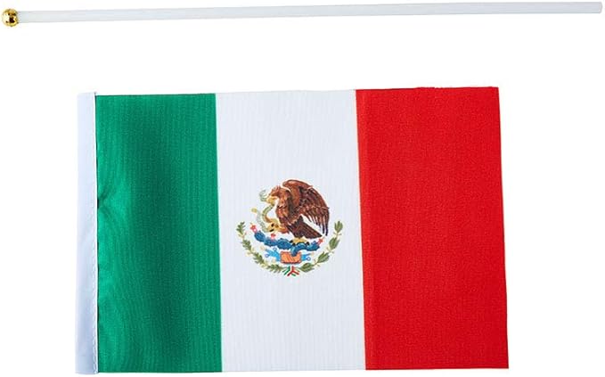 Mexico Flag Mexican Flag, Small Mini Handheld Mexico Flags on Stick - Image 4