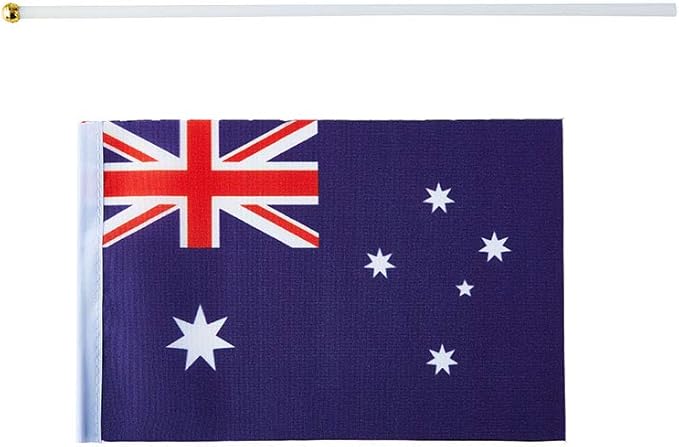 Australia Flag Australian Flag, Small Mini Handheld Australia Flags on Stick - Image 4