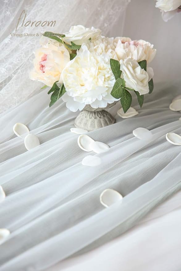 Floroom 500pcs Rose Petals Ivory Faux Silk Flower Petals - Image 3