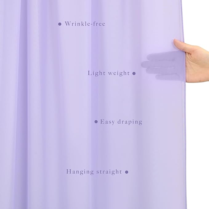 Wedding Arch Draping Fabric 4 Panels 20Ft Length x 28" Width Lilac Arch Drapes - Image 5