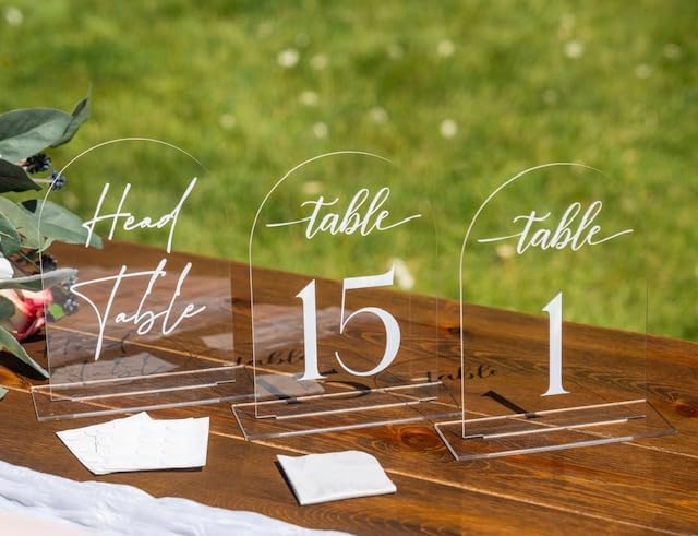 Clear Arch Acrylic Table Numbers by SublimeSoir%C3%A9e