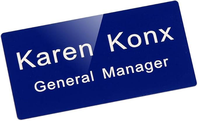 Custom Engraved Name Tag Badges – Personalized Identification ID Badge by Icomecn