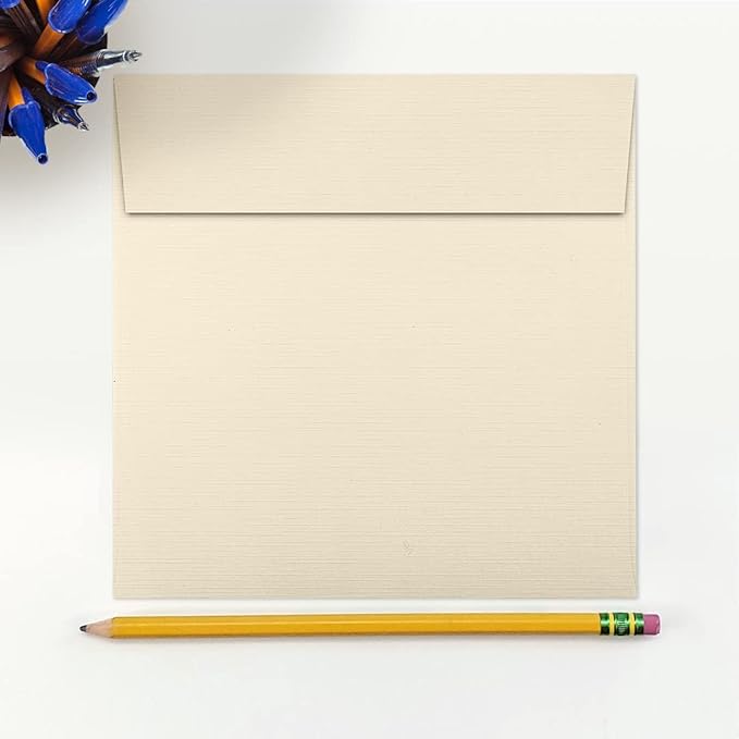 LUXPaper Square Invitation Envelopes | Peel & Press | 6 1/2" x 6 1/2" | Natural - Image 4