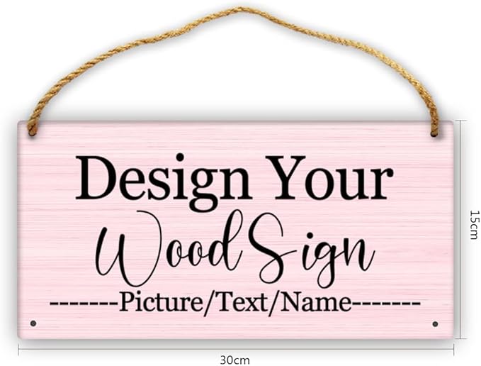 Personalized Rustic Wooden Sign, Custom Plaque Wall Hanging, Art Wood Board Sign - Image 3