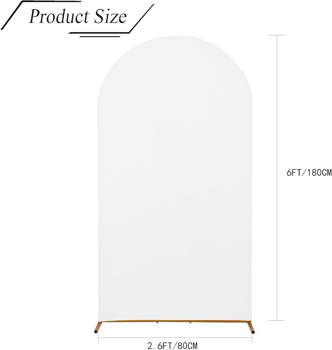 bricia Wedding Arch Backdrop Stand Cover, 6FT Double Sided Stretchy Arch Cover - Image 2