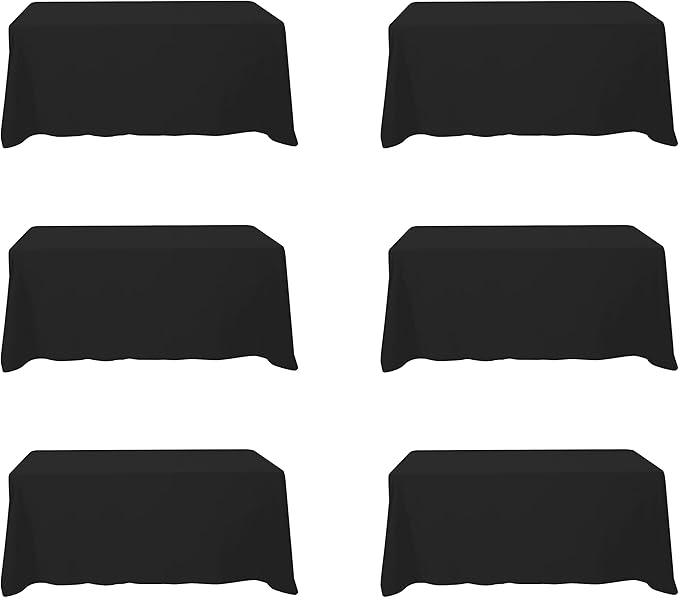 BRILLMAX 6 Pack Black Tablecloths by BRILLMAX