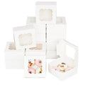 Bakepacker 100pcs White Cookie Boxes 6x6x3 inches Easy Assemble Macaroon Pastry by Bakepacker