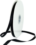 TONIFUL 3/8 Inch x 100yds Black Satin Ribbon Thin Solid Fabric Ribbons Roll by TONIFUL