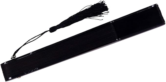 Amajiji 8.27" Hand Held Bamboo Silk Folding Fan Hand Fan, Chinese/Japanese - Image 6