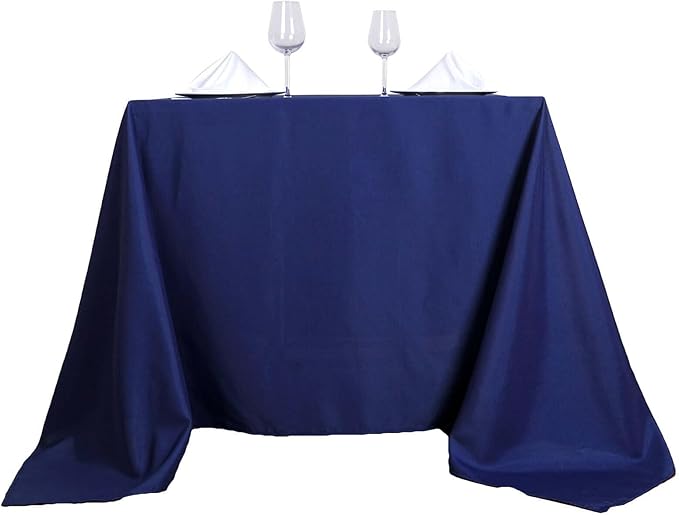 Efavormart 70" Square Linens Navy Blue Wholesale Linens Polyester Square Linen - Image 6