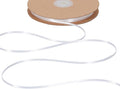LaRibbons White Satin Ribbon 1/8 Inch 100 Yards Thin Luxury Double Faced Silk by LaRibbons
