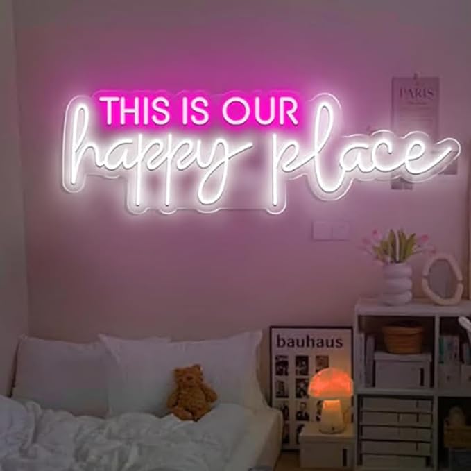 This is our Happy Place Neon Sign, Our Happy Place Neon Light, Personalized - Image 5