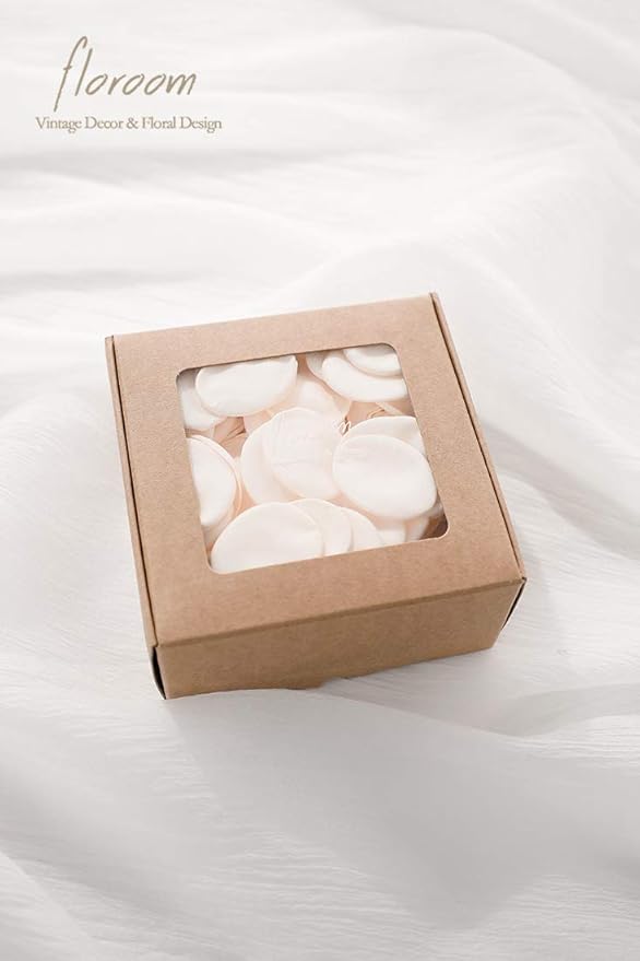 Floroom 300pcs Rose Petals Cream Faux Silk Flower Petals - Image 7