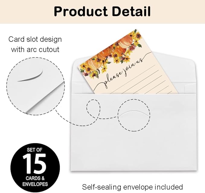 REWIDPARTY Thanksgiving Party Invitation Cards - Image 4