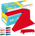 Red Plastic Table Cover Roll - 54IN x 300FT by Niuara