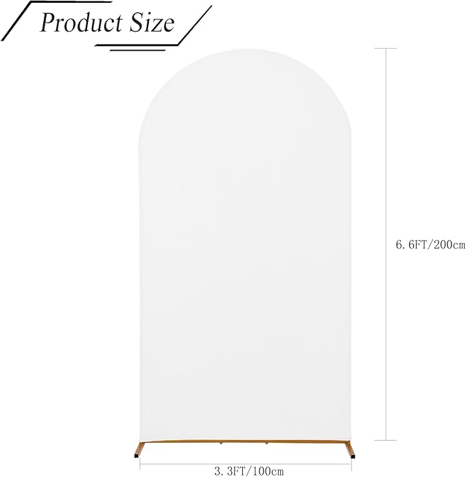 bricia Wedding Arch Backdrop Stand Cover, 6.6FT Double Sided Stretchy Arch - Image 2