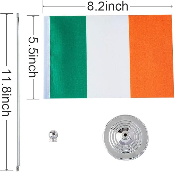 Ireland Flag Irish Flags, Small Mini Irish Desk Flag, Used - Image 2