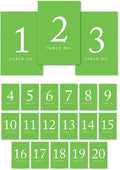 Andaz Press Table Numbers 1-20 on Perforated Paper, Kiwi Green, 4x6-inch Single by AndazPress