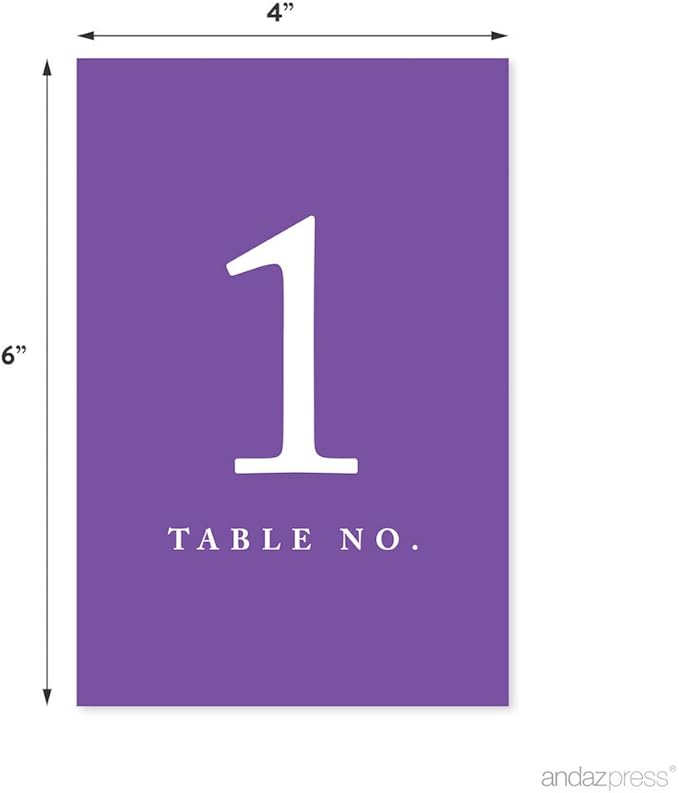 Andaz Press Table Numbers 1-20 on Perforated Paper, 4x6-inch Single Sided Sign - Image 2