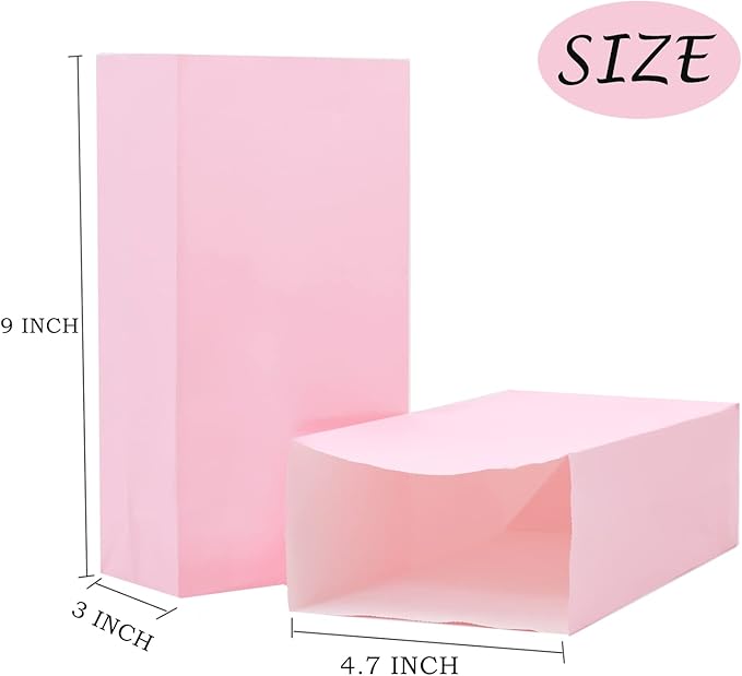 Oletx 30-Pack Pink Party Favor Paper Bags - Image 7