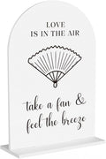 Wedding Fan Signage Take A Fan Sign by Unknown