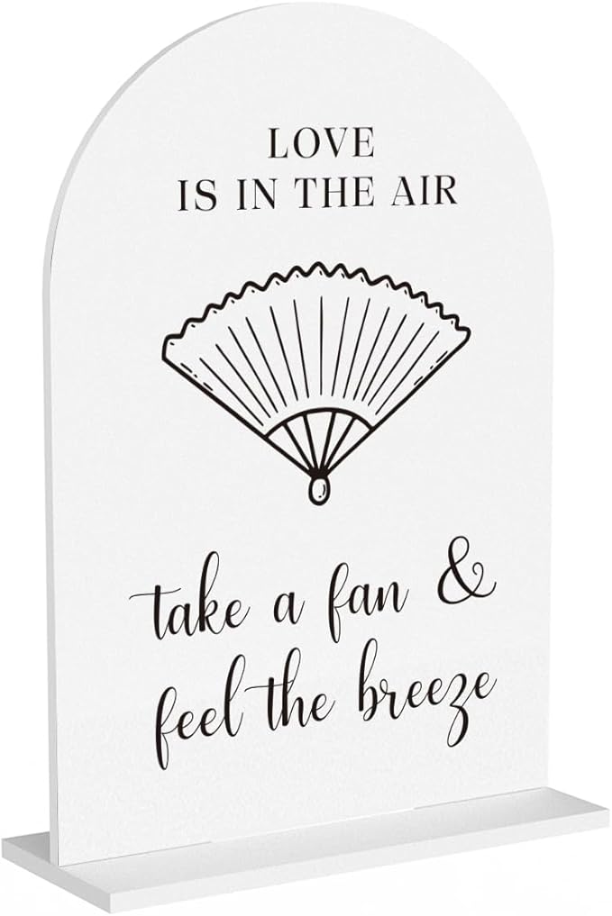 Wedding Fan Signage Take A Fan Sign by Unknown