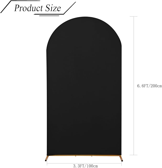 bricia Wedding Arch Backdrop Stand Cover, 6.6FT Double Sided Stretchy Arch - Image 2