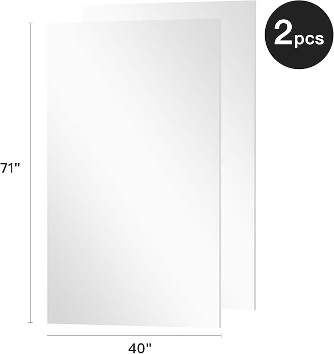 2PCS 71" X 40" Gym Mirror - Image 7