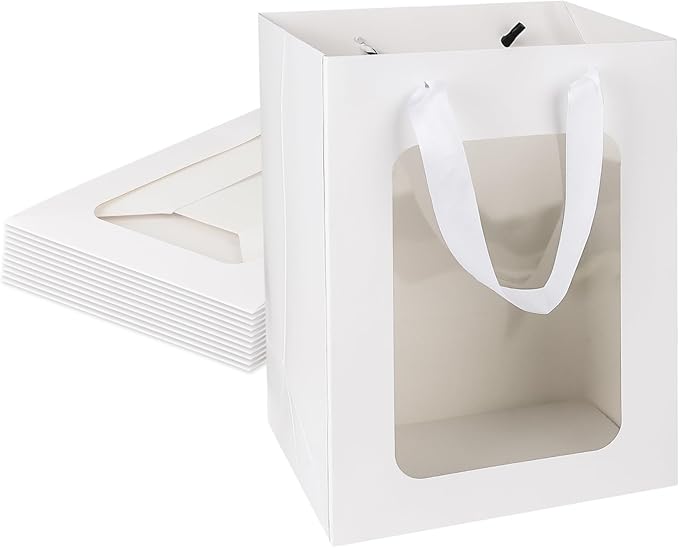 MOXARYSU 12 Pcs White Gift Bags by MOXARYSU
