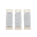 HAHIYO 22Gauge White 3Roll Total 115Yards Metal Floral Wire Flexible Paddle Wire by HAHIYO