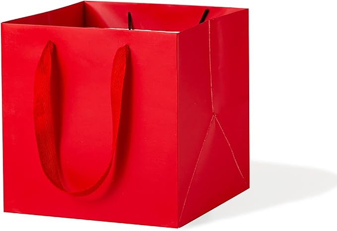 Red Paper Gift Bag Small Square Bottom Paper Bags by L%C3%B3ngF%C3%A8ngCh%C3%A9ngXi%C3%A1ng