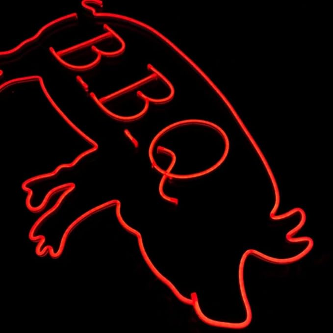 BBQ pig Led Sign, Pig Led Sign, Wall Decor, Animal Neon Sign, Custom Neon Sign - Image 2
