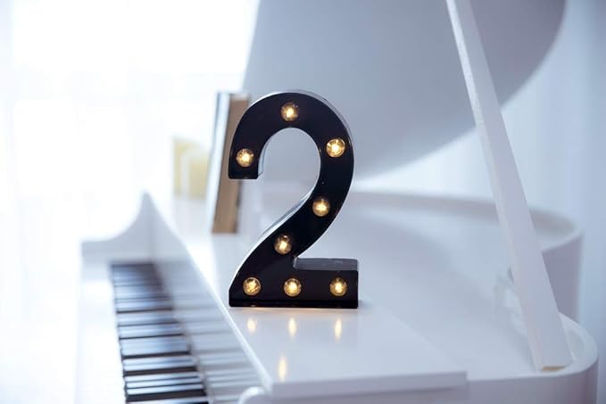 Foaky Black LED Marquee Number Lights Sign Light Up Marquee Number Lights Sign - Image 2