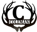 PK Décor Deer Antler Decor Family Last Name ACM Metal Sign by PKDecor