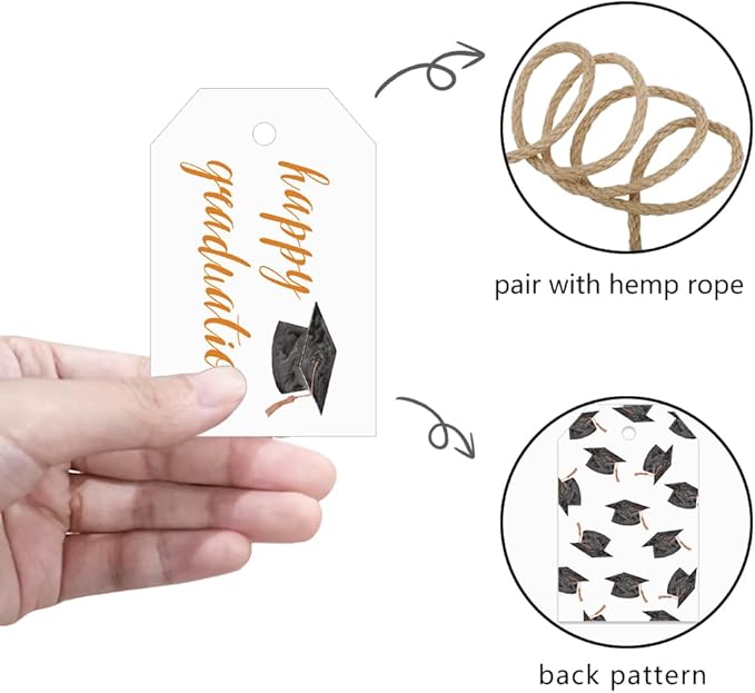 50 Pcs Graduation Gift Tags, Congrats Grad Party Favors Gift Tags - Image 3